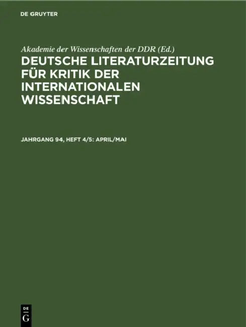 April/Mai (English, Akademie Der Wissenschaften Der Ddr) - Image 1 - BookBajar