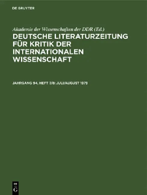Juli/August 1973 (English, Akademie Der Wissenschaften Der Ddr) - Image 1 - BookBajar