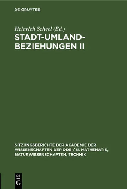 Buy Stadt-Umland-Beziehungen II (English, No Contributor) Online at Best Price - BookBajar