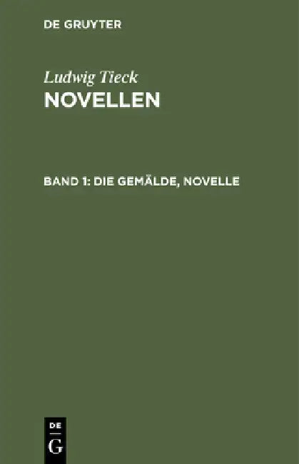 Die Gemälde, Novelle (English, Ludwig Tieck) - Image 1 - BookBajar