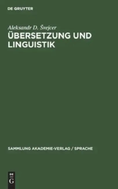 Buy Übersetzung Und Linguistik (English, Aleksandr D. Svejcer) Online at Best Price - BookBajar