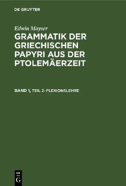 Buy Flexionslehre (English, Edwin Mayser) Online at Best Price - BookBajar