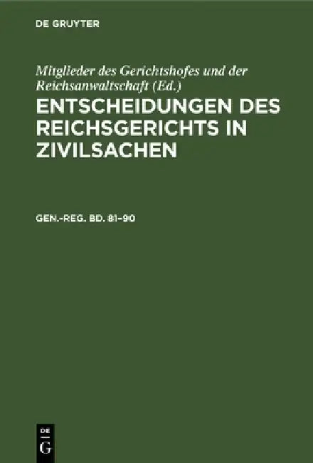 Buy Generalregister Zum Band 81-90 (English, H. Cornelius) Online at Best Price - BookBajar