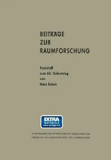 Beiträge Zur Raumforschung (English, Kenneth A. Loparo) - Image 1 - BookBajar