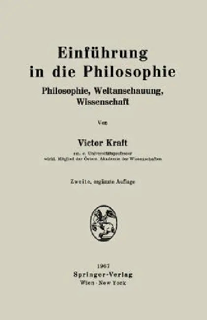 Buy Einführung in Die Philosophie (English, Victor Kraft) Online at Best Price - BookBajar