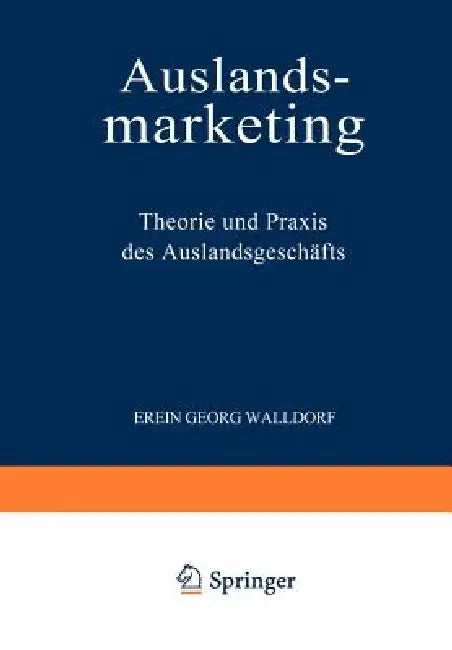 Buy Auslandsmarketing (English, Erwin Georg Walldorf) Online at Best Price - BookBajar