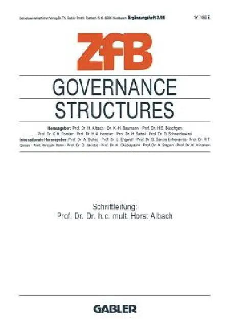 Buy Governance Structures (English, Horst Albach) Online at Best Price - BookBajar