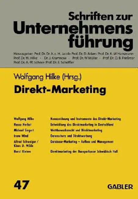 Buy Direkt-Marketing (English, Wolfgang Hilke) Online at Best Price - BookBajar