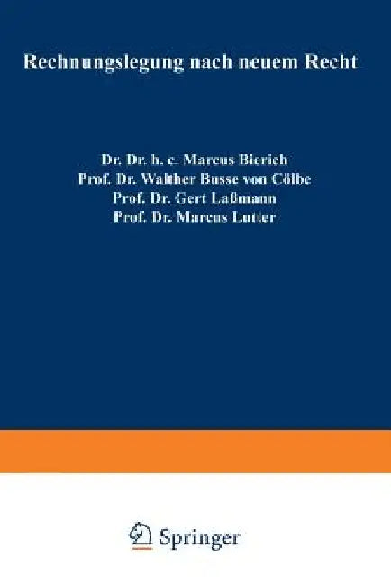 Rechnungslegung Nach Neuem Recht (English, Marcus Bierich) - Image 1 - BookBajar