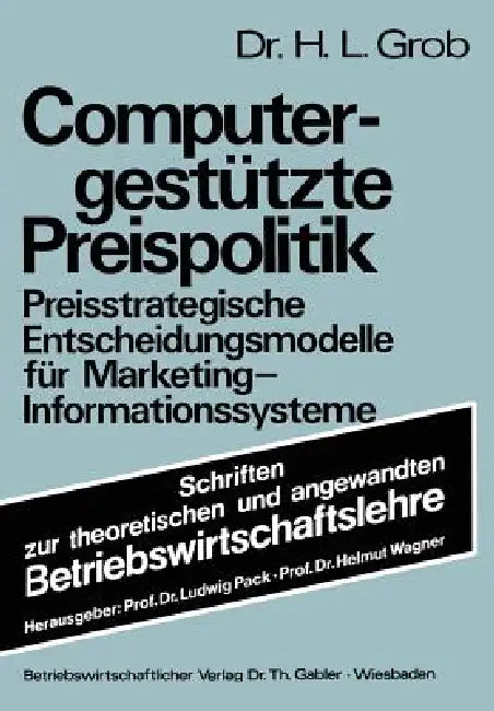 Computergestützte Preispolitik (English, Heinz Lothar Grob) - Image 1 - BookBajar