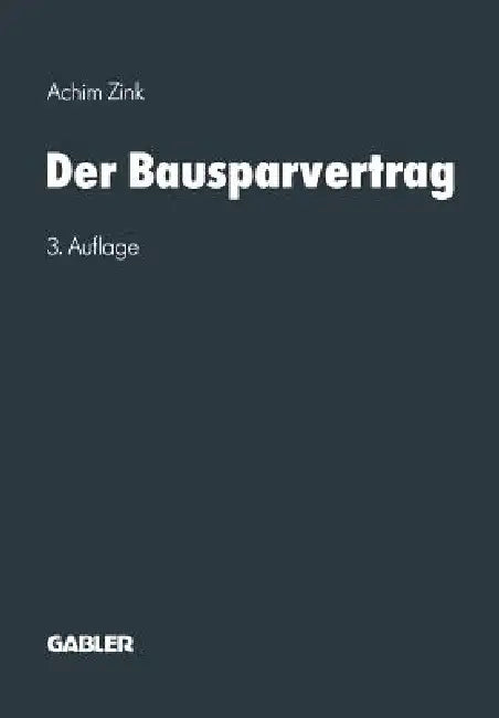 Der Bausparvertrag (English, Achim Zink) - Image 1 - BookBajar