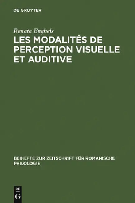 Buy Les modalités de perception visuelle et auditive (English, Renata Enghels) Online at Best Price - BookBajar