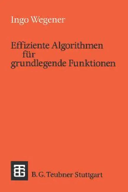 Effiziente Algorithmen Für Grundlegende Funktionen (English, Ingo Wegener) - Image 1 - BookBajar