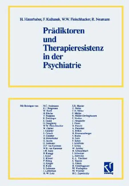 Prädiktoren Und Therapieresistenz in Der Psychiatrie (English, H. Hinterhuber) - Image 1 - BookBajar