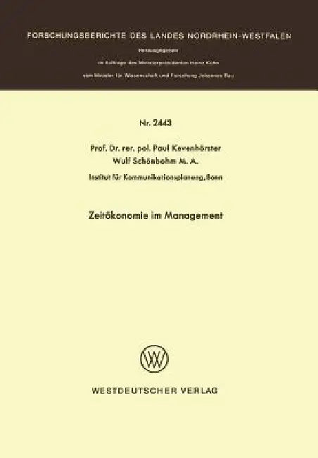 Buy Zeitökonomie Im Management (English, Paul Kevenhörster) Online at Best Price - BookBajar