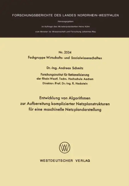 Buy Entwicklung Von Algorithmen Zur Aufbereitung Komplizierter Netzplanstrukturen Für Eine Maschinelle N (English, Andreas Schmitz) Online at Best Price - BookBajar