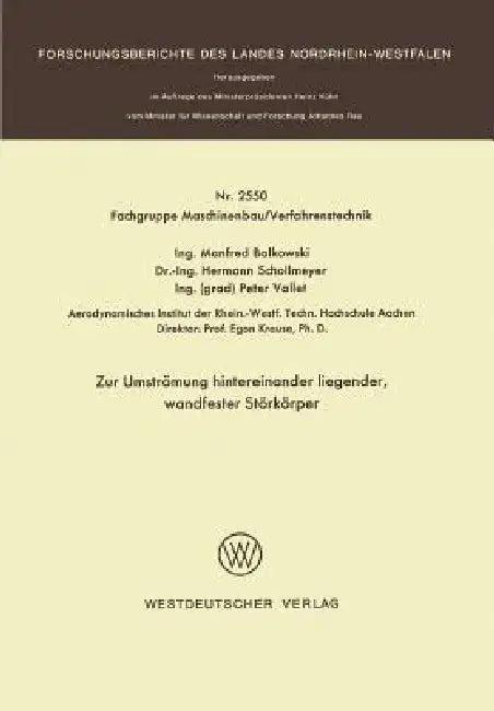 Buy Zur Umströmung Hintereinander Liegender, Wandfester Störkörper (English, Manfred Balkowski) Online at Best Price - BookBajar