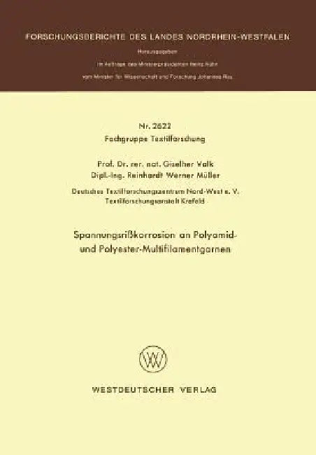 Buy Spannungsrißkorrosion an Polyamid- Und Polyester-Multifilamentgarnen (English, Giselher Valk) Online at Best Price - BookBajar