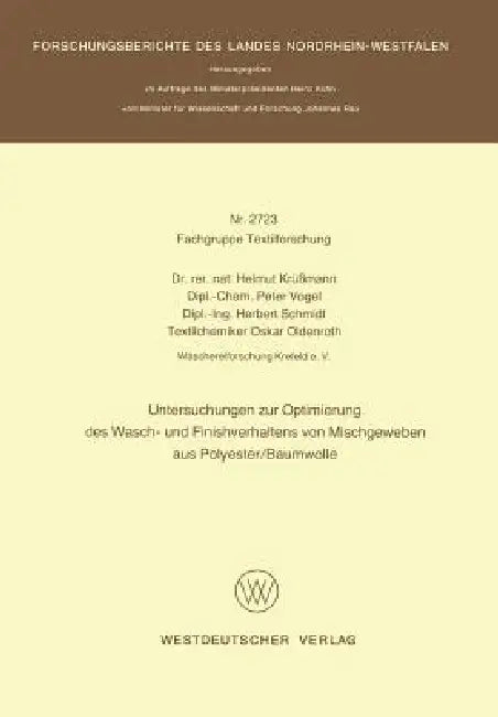 Buy Untersuchungen Zur Optimierung Des Wasch- Und Finishverhaltens Von Mischgeweben Aus Polyester/Baumwo (English, Helmut Krüssmann) Online at Best Price - BookBajar