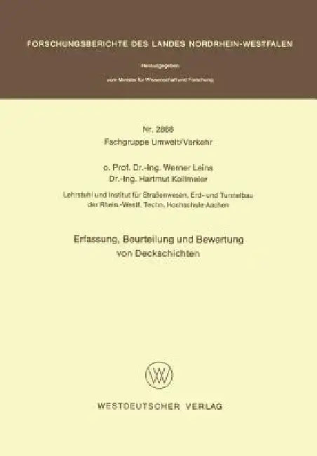 Erfassung, Beurteilung Und Bewertung Von Deckschichten (English, Werner Leins) - Image 1 - BookBajar