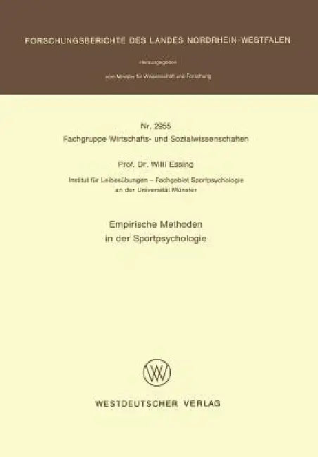 Buy Empirische Methoden in Der Sportpsychologie (English, Willi Essing) Online at Best Price - BookBajar