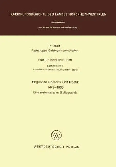 Buy Englische Rhetorik Und Poetik 1479 - 1660 (English, Heinrich F. Plett) Online at Best Price - BookBajar