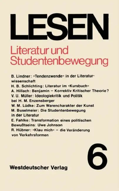 Buy Literatur Und Studentenbewegung (English, W. Martin) Online at Best Price - BookBajar