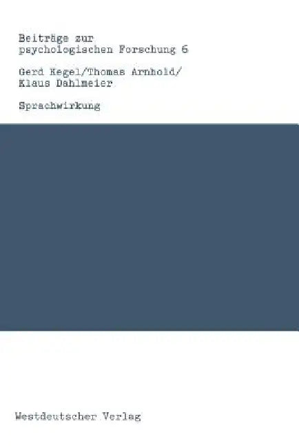 Sprachwirkung (English, Gerd Kegel) - Image 1 - BookBajar