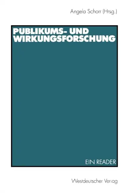 Publikums- Und Wirkungsforschung (English, Angela Schorr) - Image 1 - BookBajar