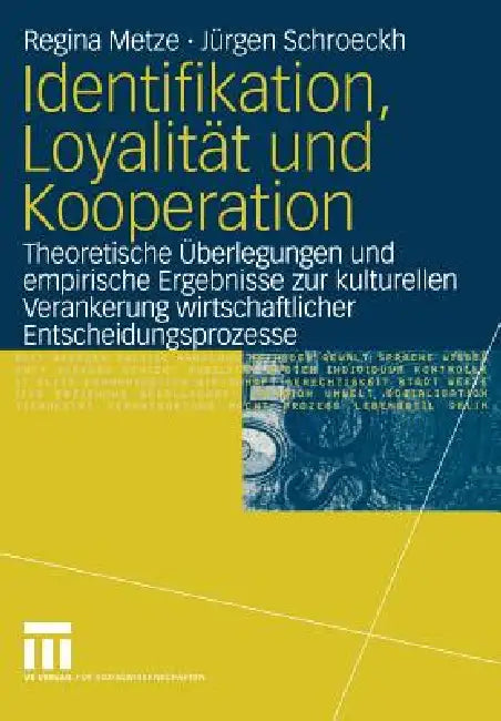 Buy Identifikation, Loyalität Und Kooperation (English, Regina Metze | Jürgen Schroeckh) Online at Best Price - BookBajar