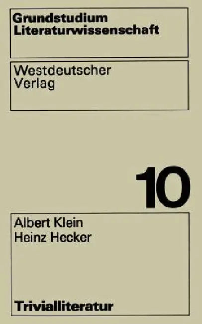 Buy Trivialliteratur (English, Albert Klein) Online at Best Price - BookBajar