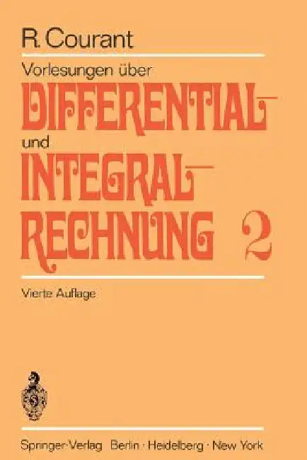 Vorlesungen Über Differential- Und Integralrechnung (English, Richard Courant) - Image 1 - BookBajar