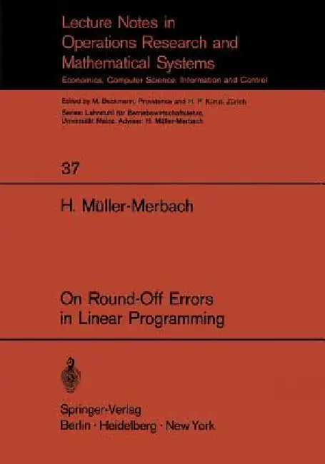 Buy On Round-Off Errors in Linear Programming (English, H. Müller-Merbach) Online at Best Price - BookBajar