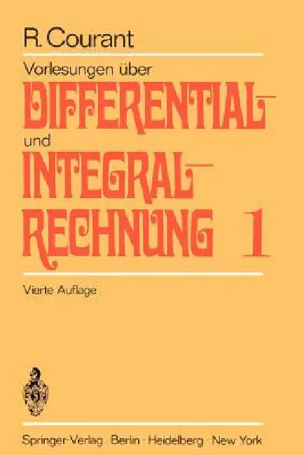 Buy Vorlesungen Über Differential- Und Integralrechnung (English, Richard Courant) Online at Best Price - BookBajar