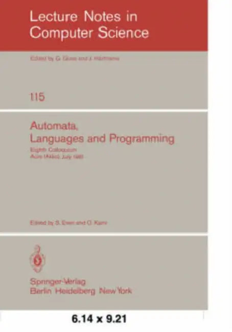Buy Automata, Languages and Programming (English, S. Even | O. Kariv) Online at Best Price - BookBajar