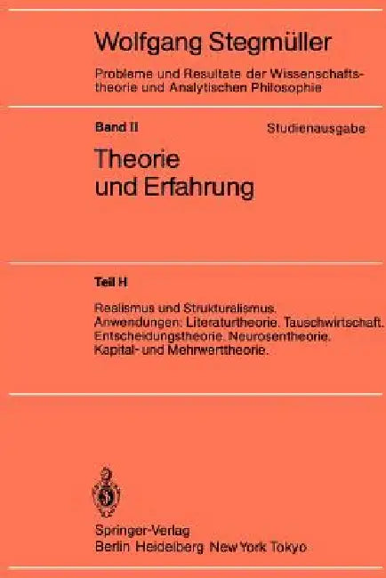 Realismus Und Strukturalismus. Anwendungen (English, Wolfgang Stegmüller) - Image 1 - BookBajar