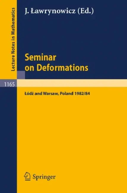 Buy Seminar on Deformations (English, Julian Lawrynowicz) Online at Best Price - BookBajar