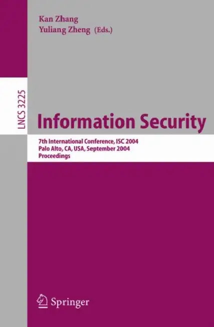 Buy Information Security (English, Kan Zhang | Yuliang Zheng) Online at Best Price - BookBajar