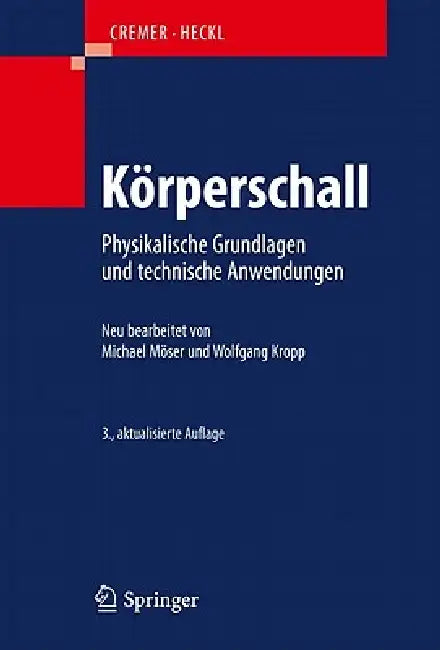 Buy Körperschall (English, Michael Möser | Lothar Cremer | Wolfgang Kropp) Online at Best Price - BookBajar