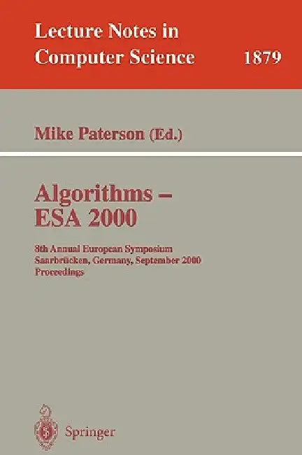 Buy Algorithms - ESA 2000 (English, Mike Paterson) Online at Best Price - BookBajar