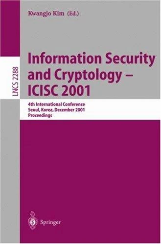 Information Security and Cryptology - ICISC 2001 (English, Kwangjo Kim) - Image 1 - BookBajar