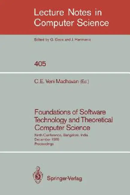 Buy Foundations of Software Technology and Theoretical Computer Science (English, Conjeevaram E. Veni Madhavan) Online at Best Price - BookBajar