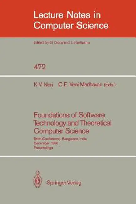 Buy Foundations of Software Technology and Theoretical Computer Science (English, Kesav V. Nori | C. E. Veni Madhavan) Online at Best Price - BookBajar