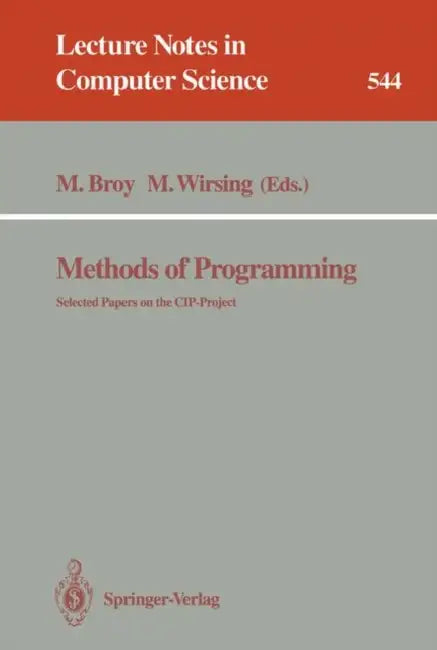Buy Methods of Programming (English, Manfred Broy | Martin Wirsing) Online at Best Price - BookBajar