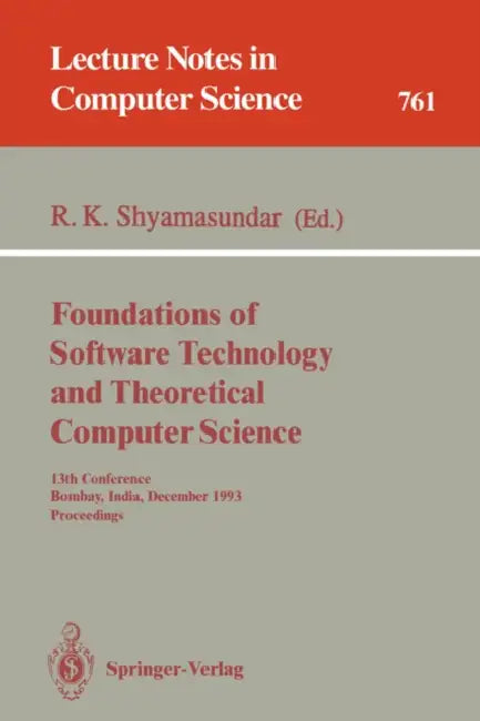 Buy Foundations of Software Technology and Theoretical Computer Science (English, Rudrapatna Shyamasundar) Online at Best Price - BookBajar