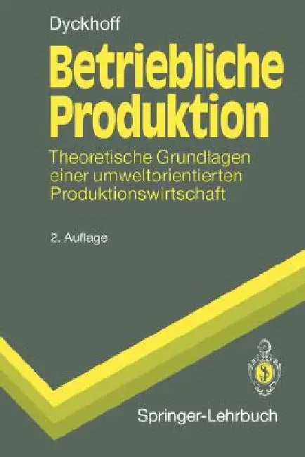 Buy Betriebliche Produktion (English, Harald Dyckhoff) Online at Best Price - BookBajar