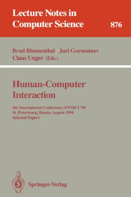 Human-Computer Interaction (English, Brad Blumenthal | Juri Gornostaev | Claus Unger) - Image 1 - BookBajar