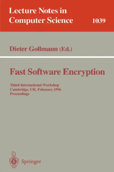 Buy Fast Software Encryption (English, Dieter Gollmann) Online at Best Price - BookBajar