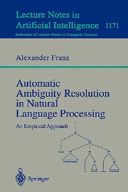 Automatic Ambiguity Resolution in Natural Language Processing (English, Alexander Franz) - Image 1 - BookBajar