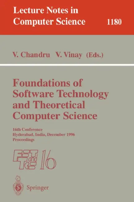 Buy Foundations of Software Technology and Theoretical Computer Science (English, Vijay Chandru | V. Vinay) Online at Best Price - BookBajar
